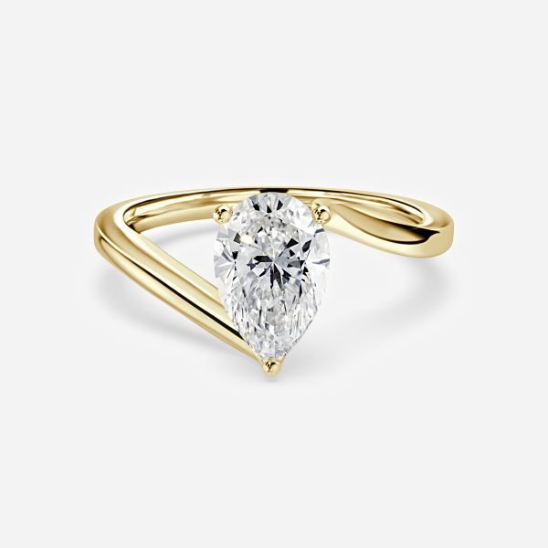 Antares Pear Solitaire Band