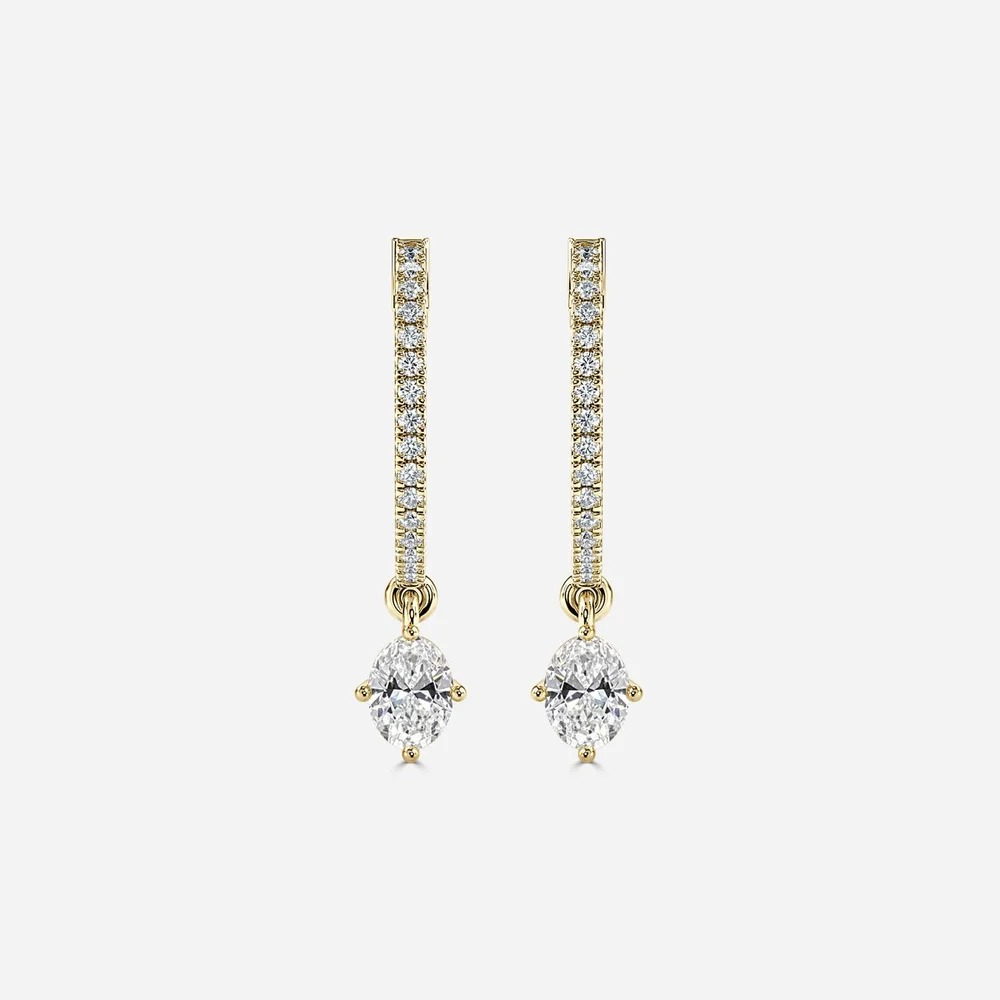 Sia Hoop Diamond Earrings 18k Gold